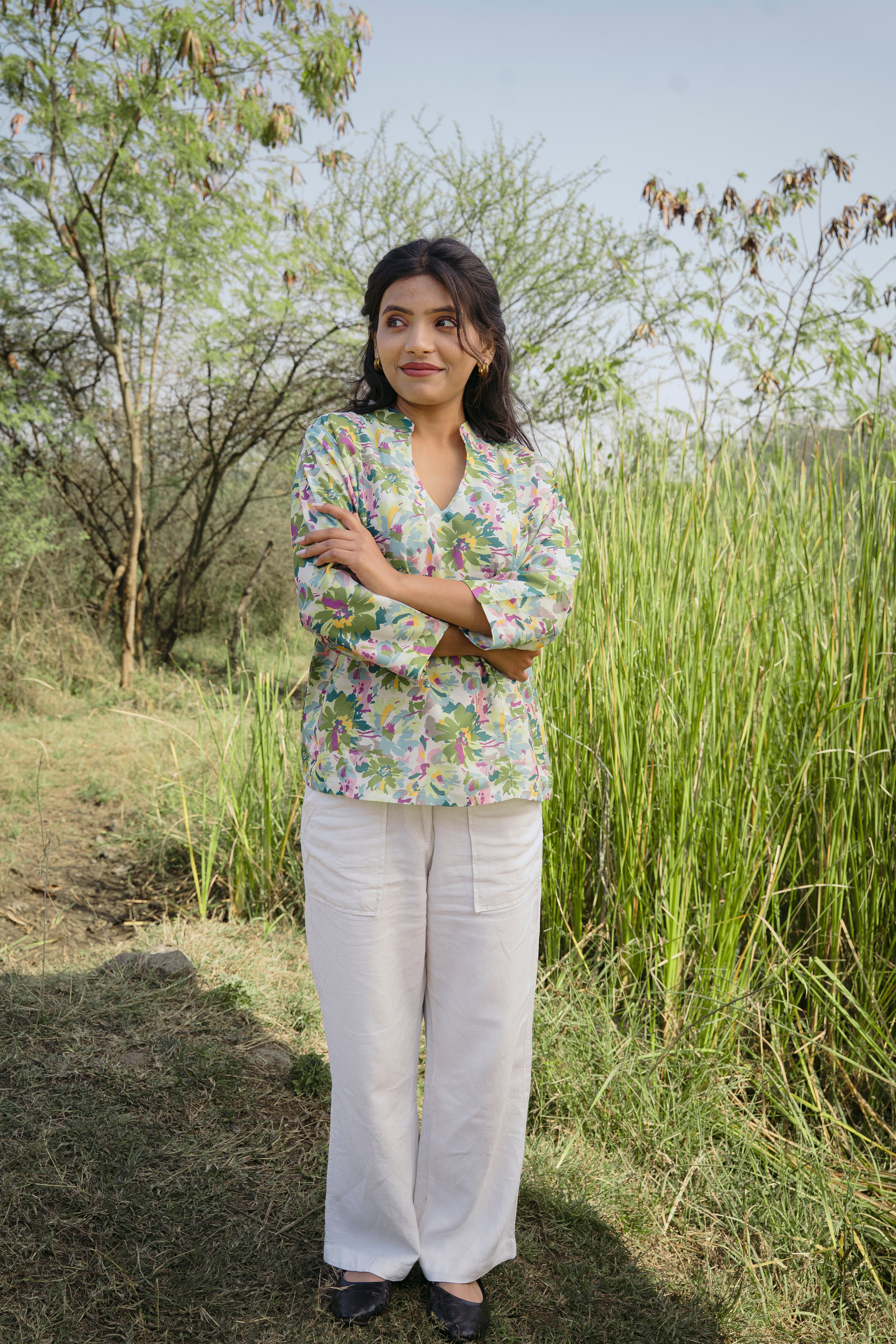 GARDEN SPLASH TUNIC TOP