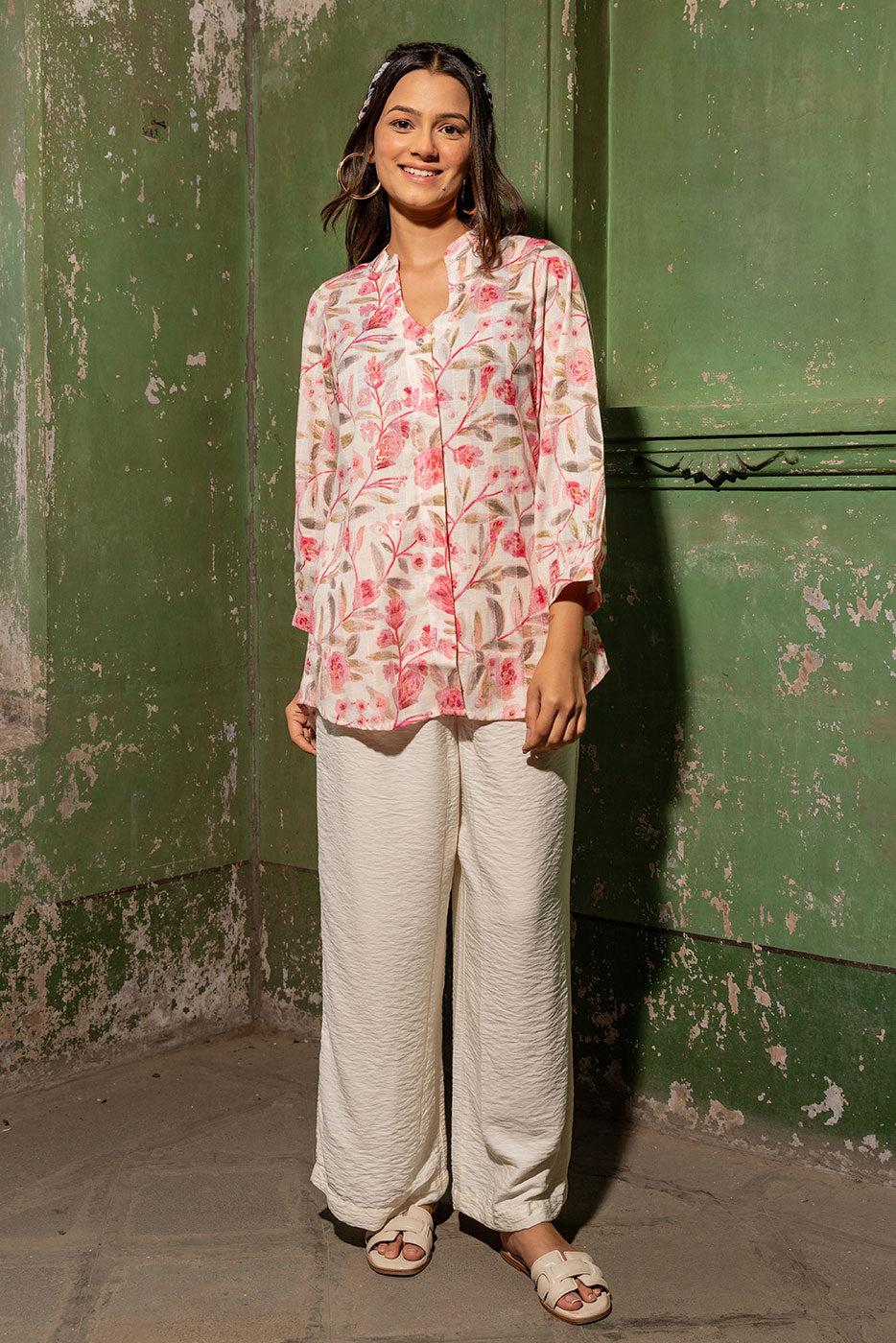 Rosy pink blossom top