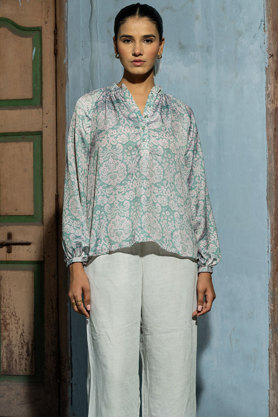 Vintage green blouse