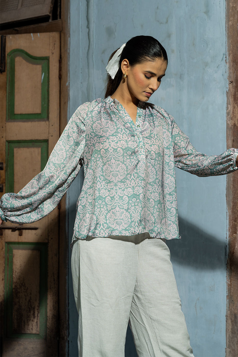 Vintage green blouse