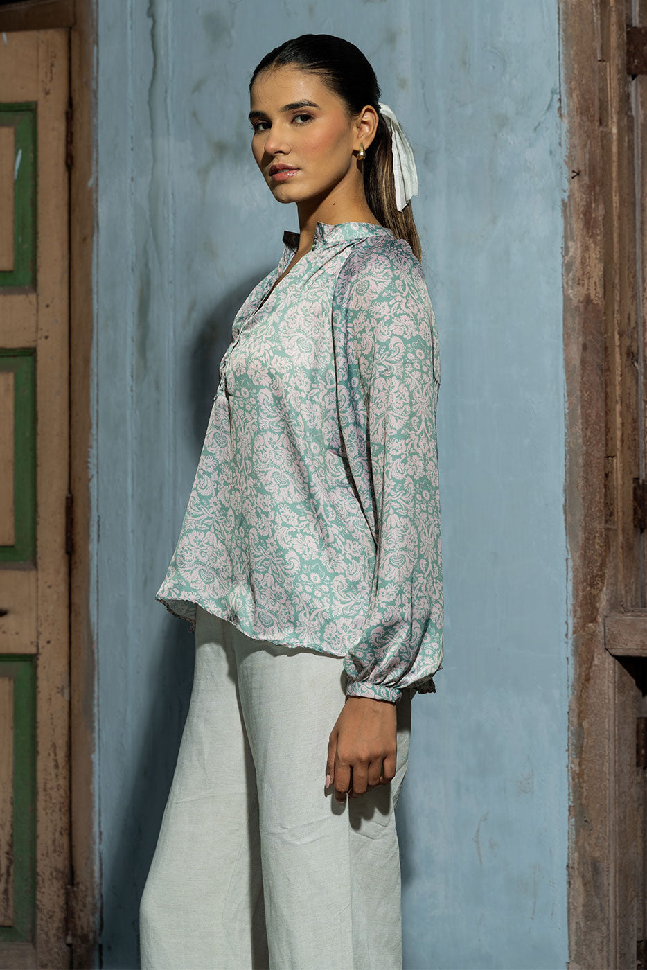 Vintage green blouse