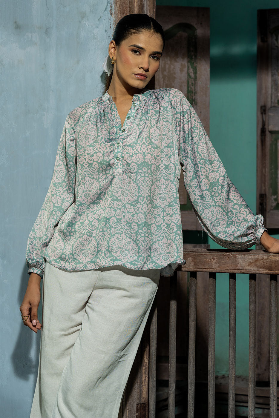 Vintage green blouse