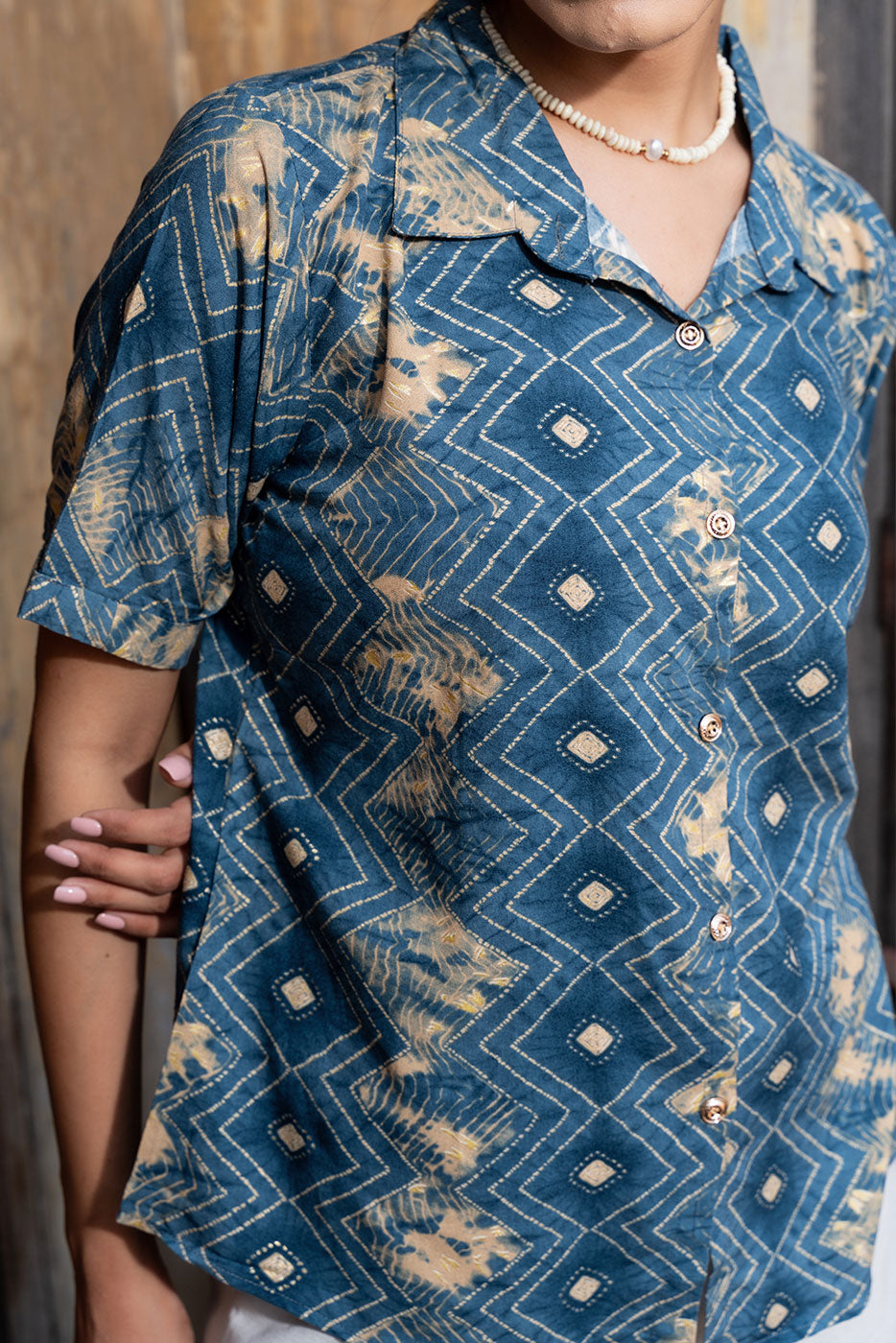 Indigo Maze Shirt
