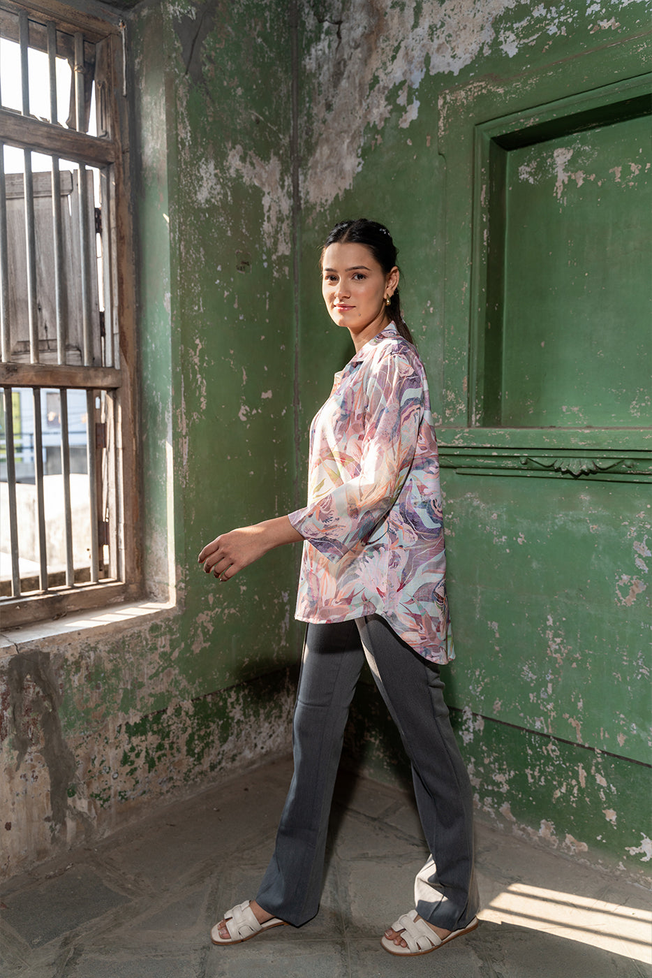 Pink Floral Fantasy Top