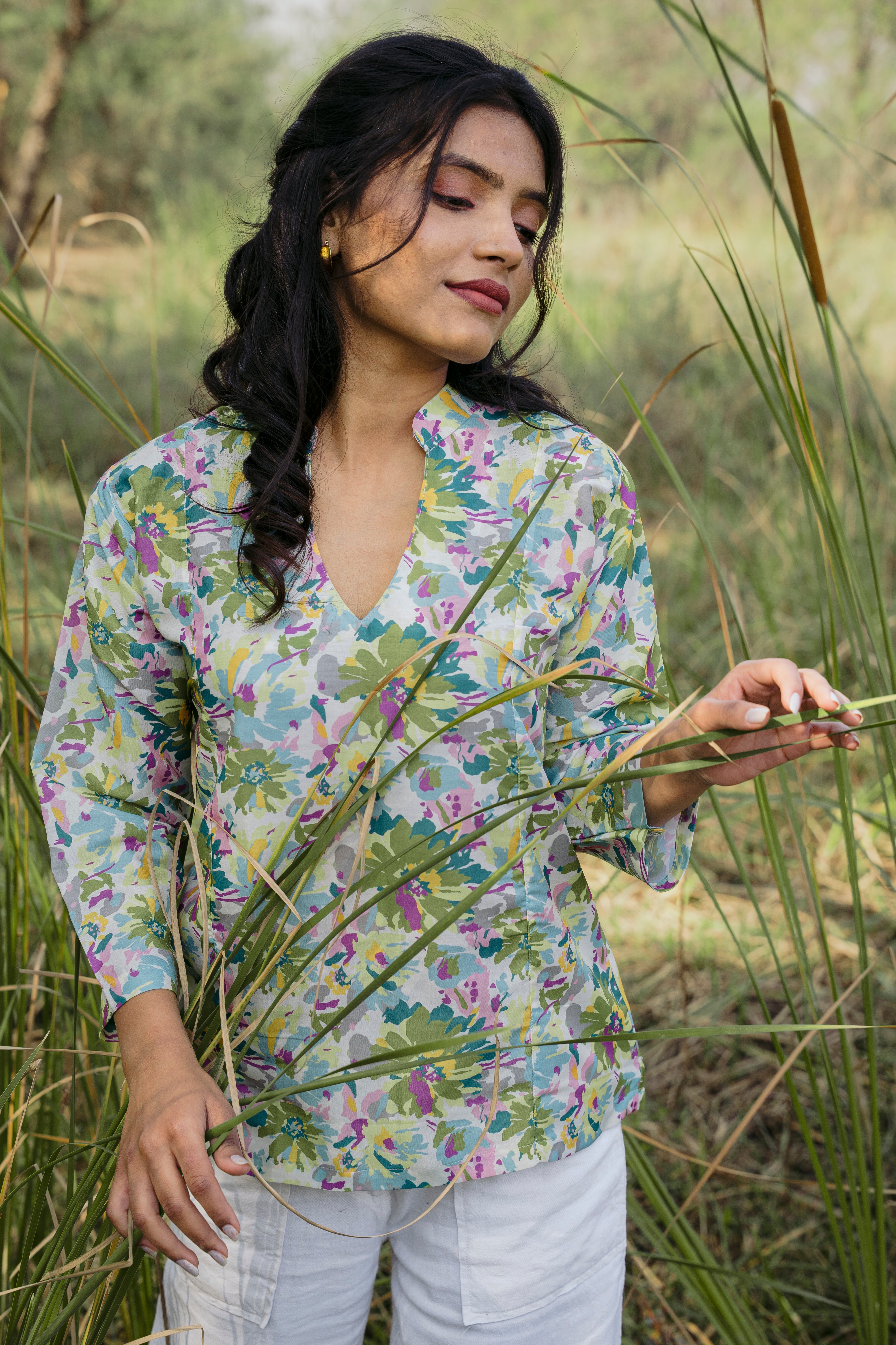 GARDEN SPLASH TUNIC TOP