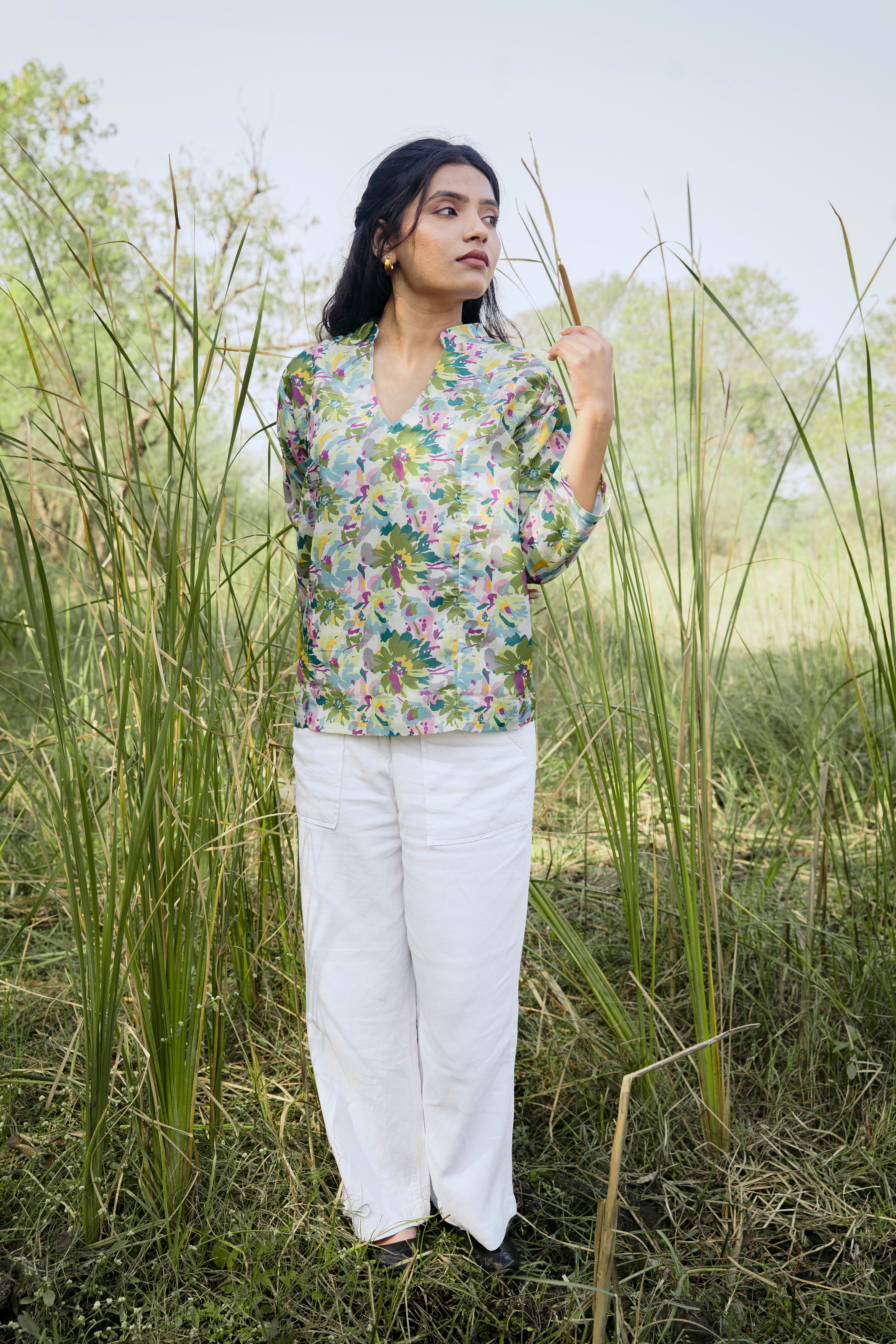 GARDEN SPLASH TUNIC TOP