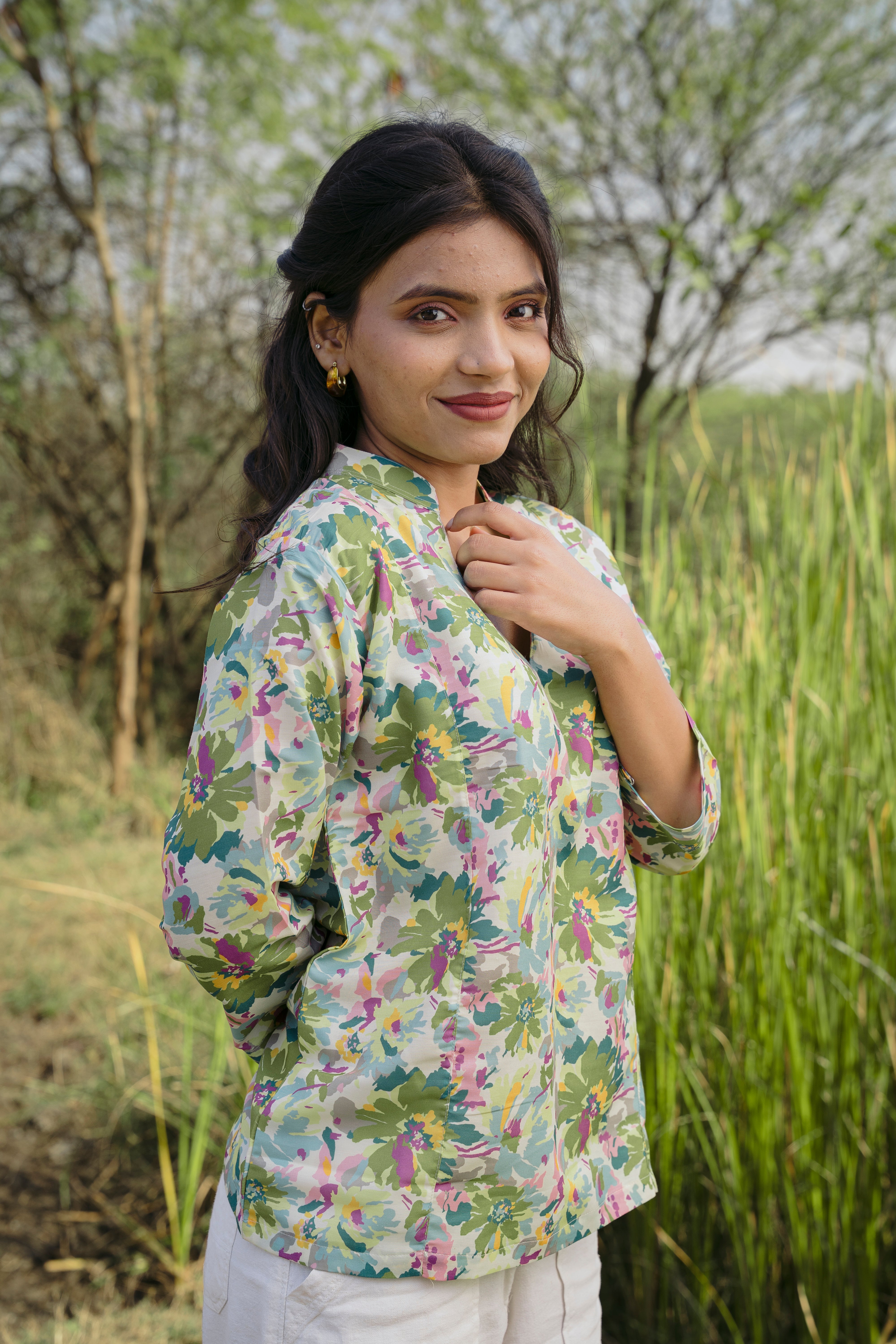 GARDEN SPLASH TUNIC TOP