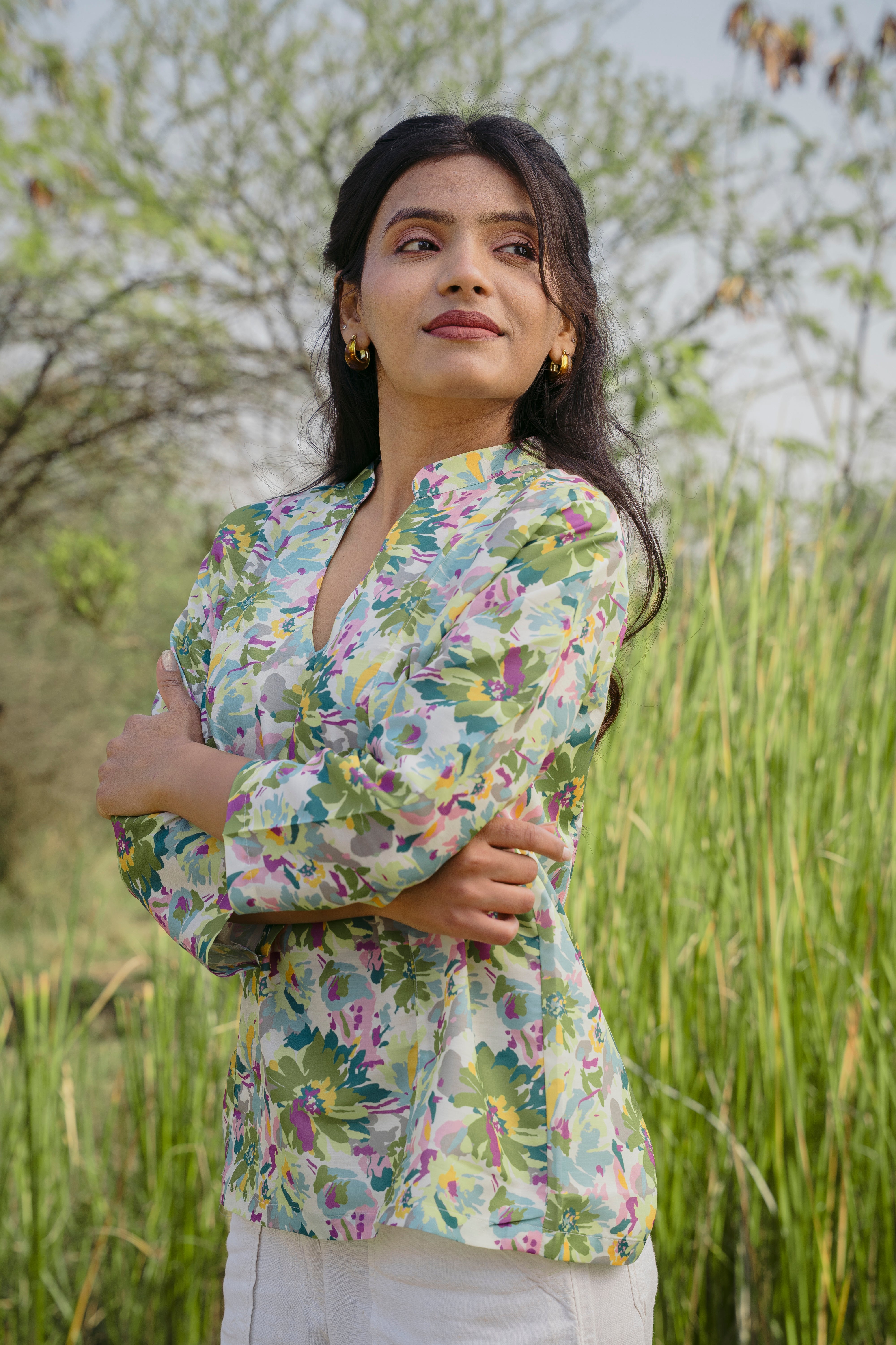 GARDEN SPLASH TUNIC TOP