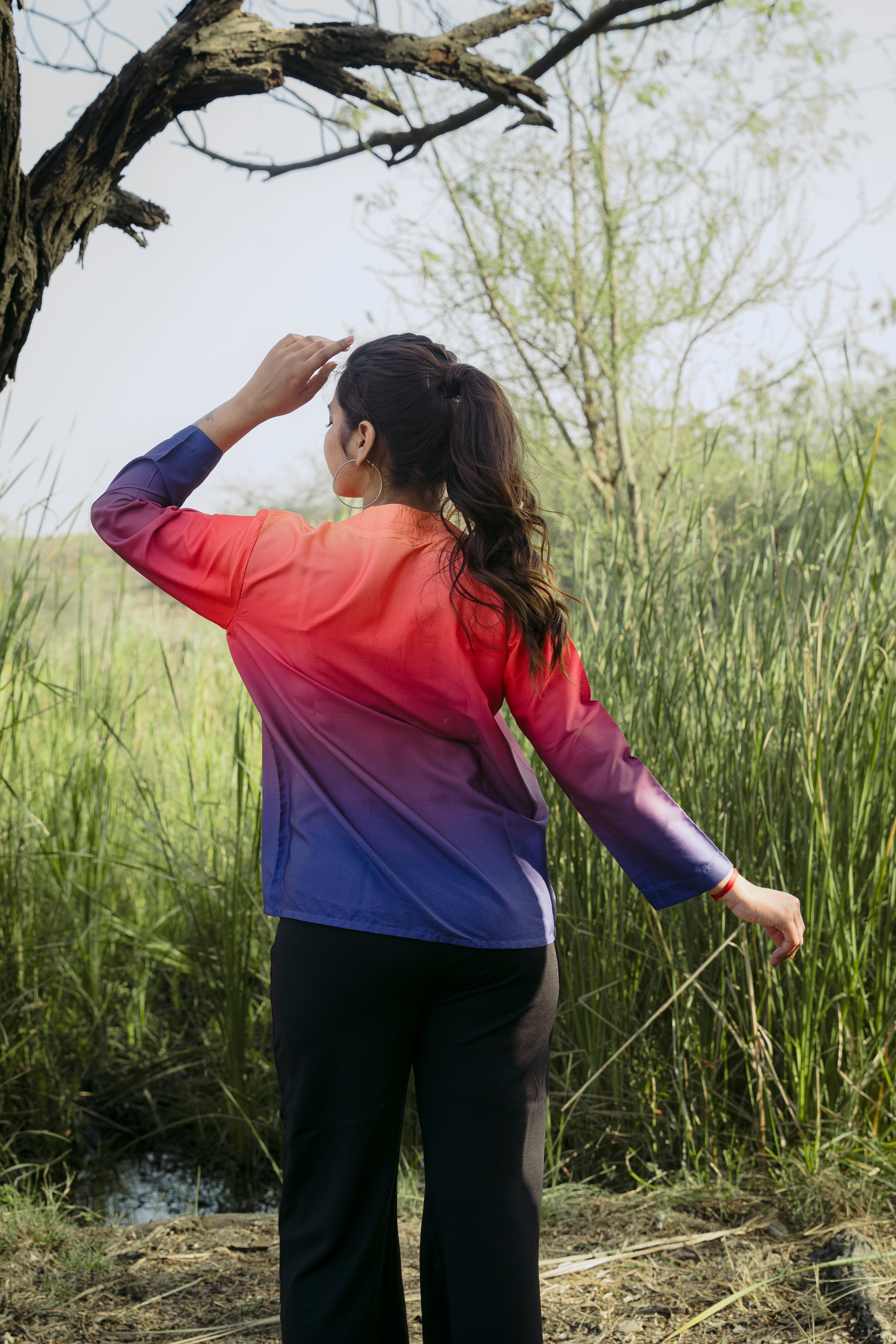 FIREFLY OMBRE TIE TOP