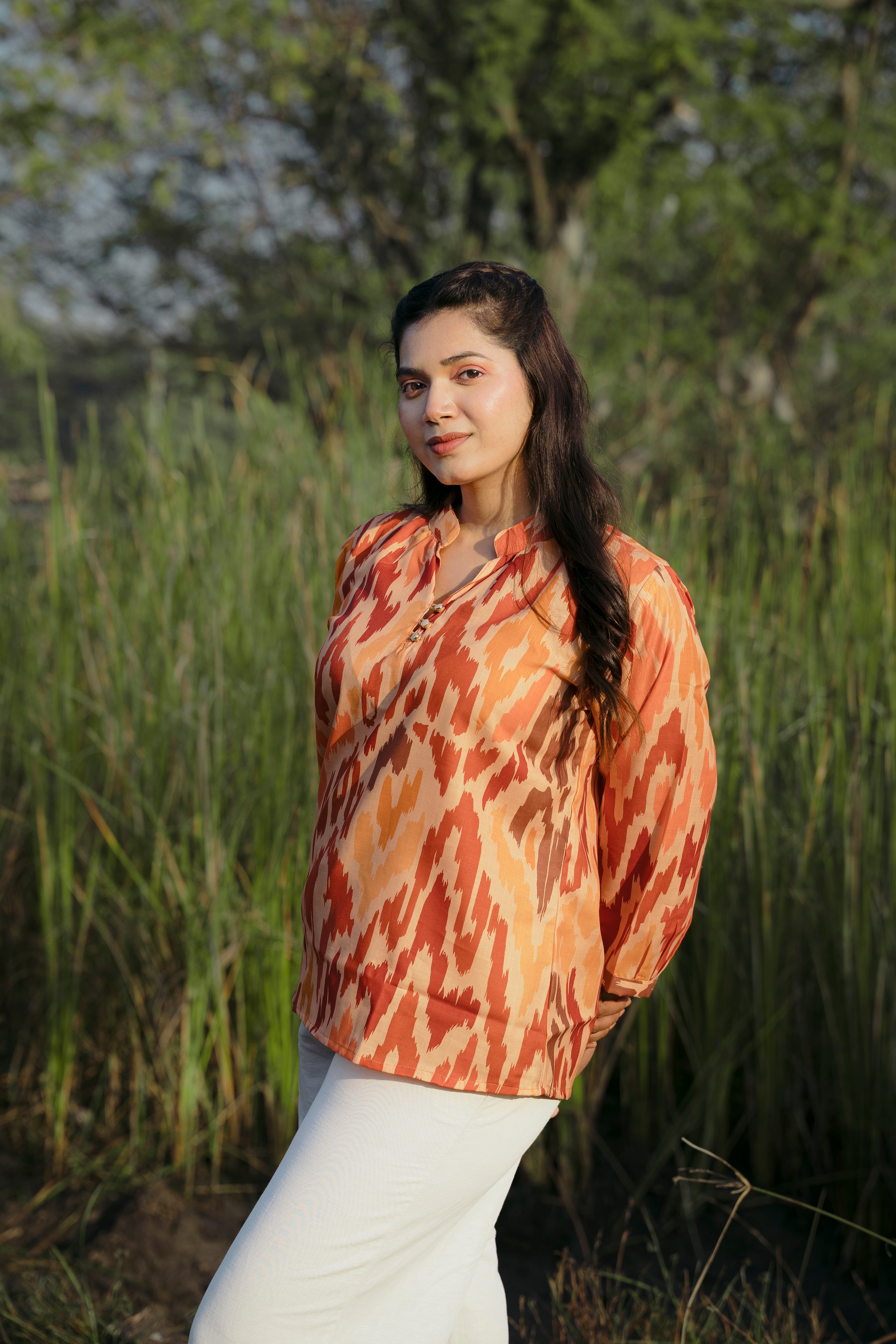 RUSTIC IKKAT  TUNIC